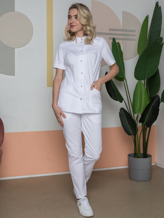 Костюм женский Модерн-003 (тк.Спандекс,175) MedLine, белый